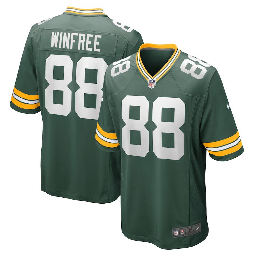 Men Green Bay Packers #88 Juwann Winfree Nike Green Game NFL Jersey